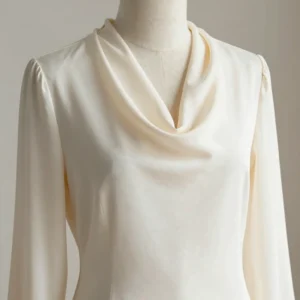 Elena Draped Silk Blouse