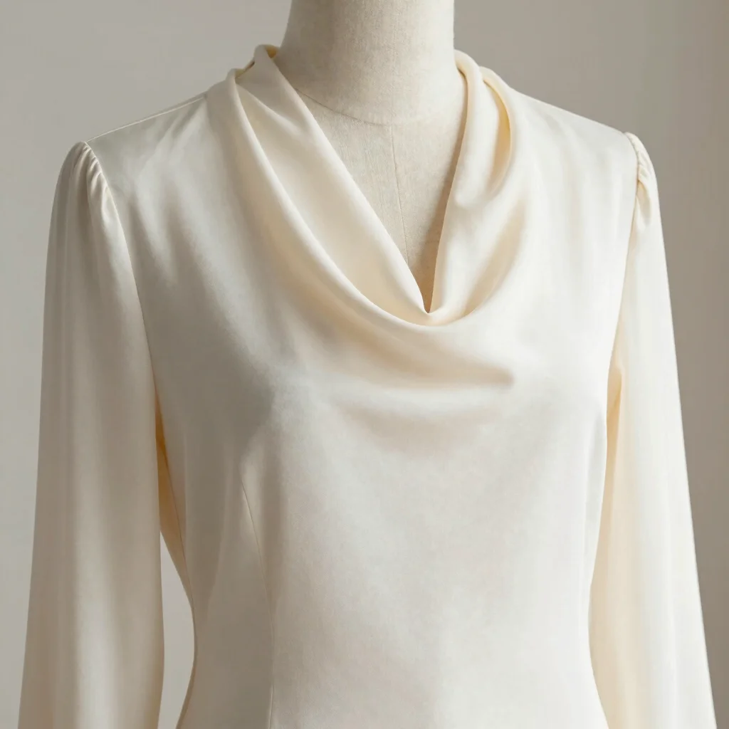 Elena Draped Silk Blouse
